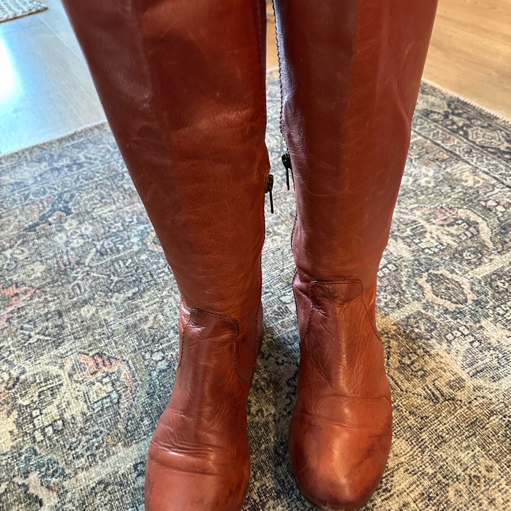FRYE AND CO. Women's Over the Knee Boots in Rich Brown